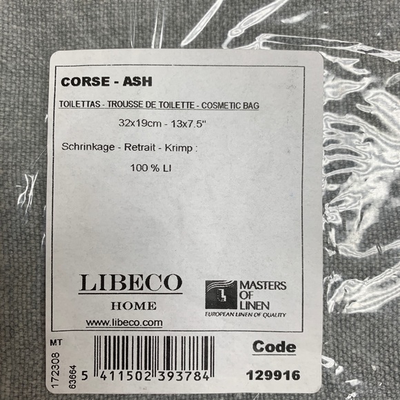 Brand New Libeco Linen Corse Cosmetic Bag - Picture 8 of 8